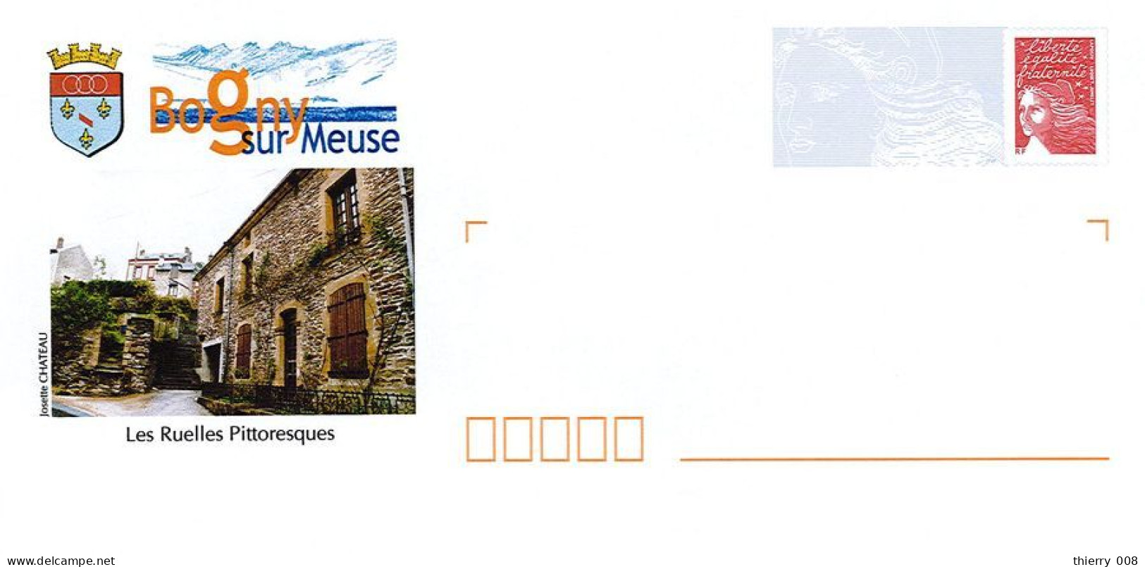 020 Enveloppes Prêt à Poster PAP 08 Ardennes Luquet Bogny Sur Meuse Les Ruelles Pittoresques - PAP: Ristampa/Luquet