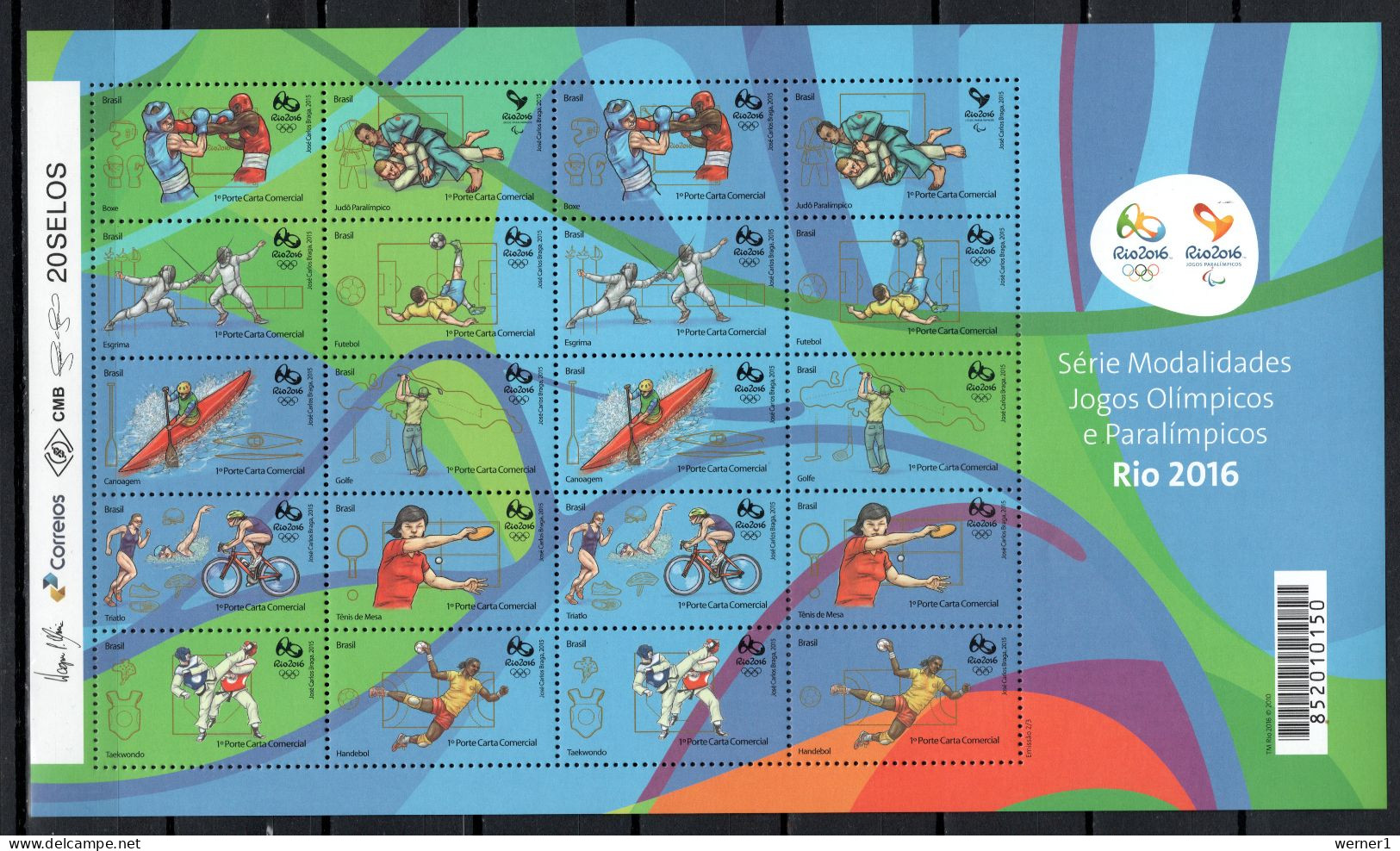Brazil 2015 Olympic Games Rio De Janeiro Sheetlet MNH - Summer 2016: Rio De Janeiro