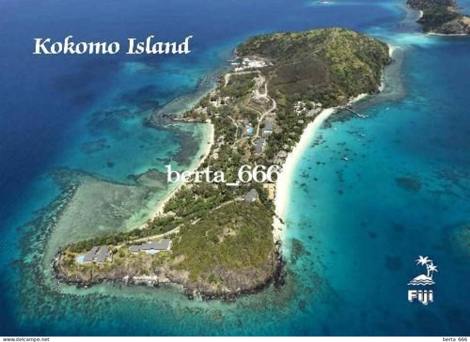 Fiji Islands Kokomo Island Aerial View New Postcard - Figi