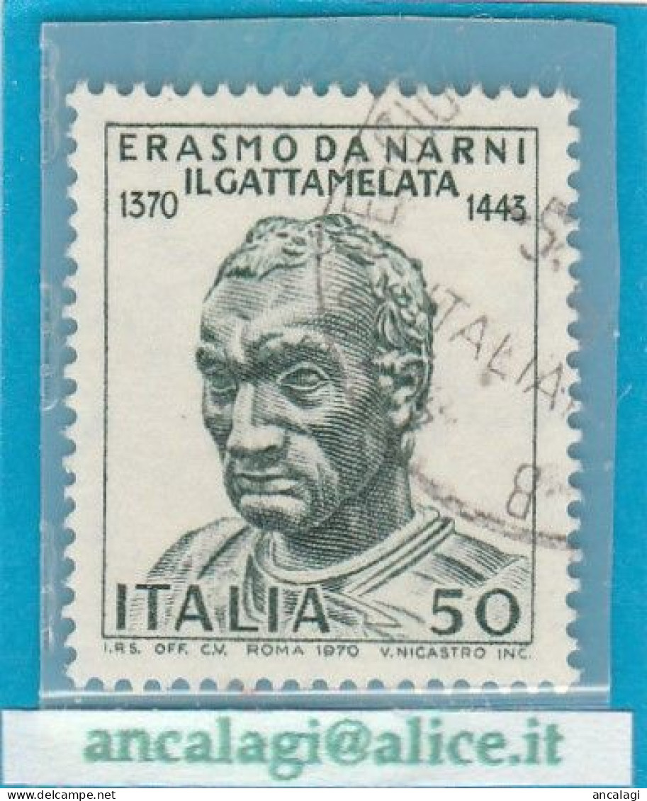 USATI ITALIA 1970 - Ref.0257 "ERASMO DA NARNI Detto IL GATTAMELATA" 1 Val. - - 1961-70: Used