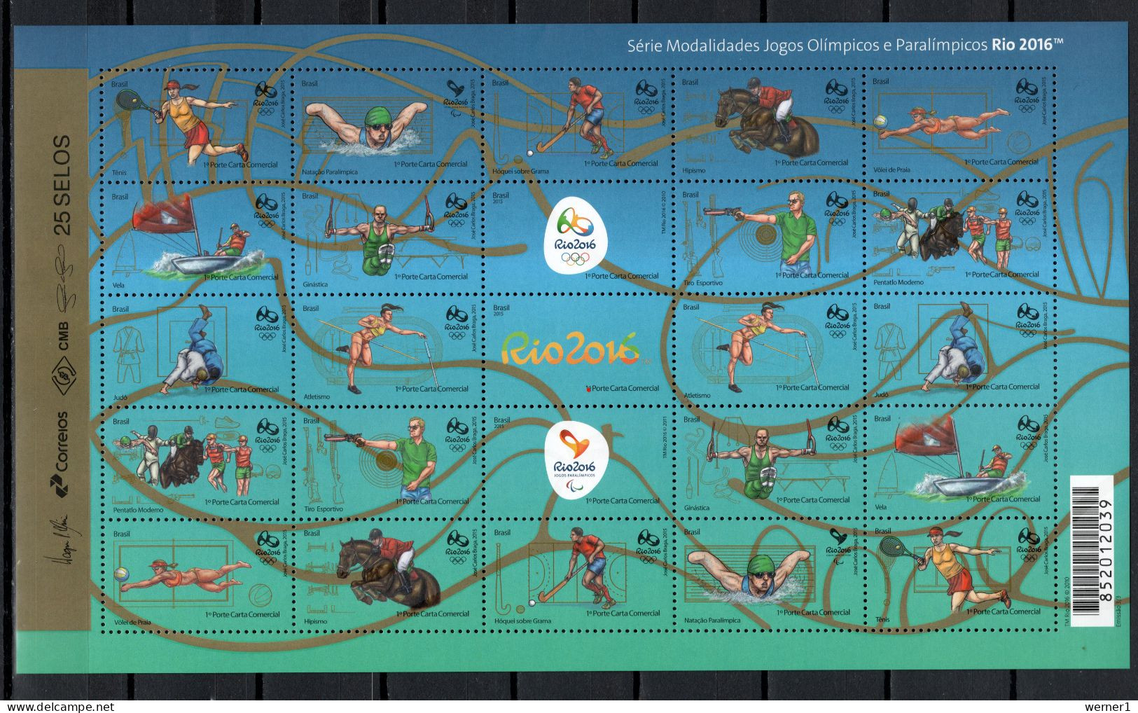 Brazil 2015 Olympic Games Rio De Janeiro Sheetlet MNH - Summer 2016: Rio De Janeiro