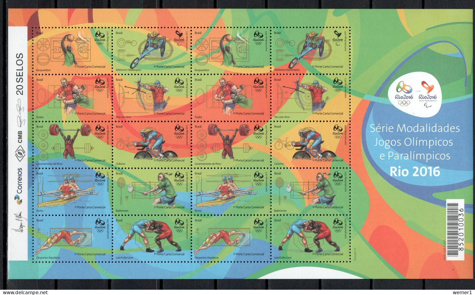 Brazil 2015 Olympic Games Rio De Janeiro Sheetlet MNH - Verano 2016: Rio De Janeiro