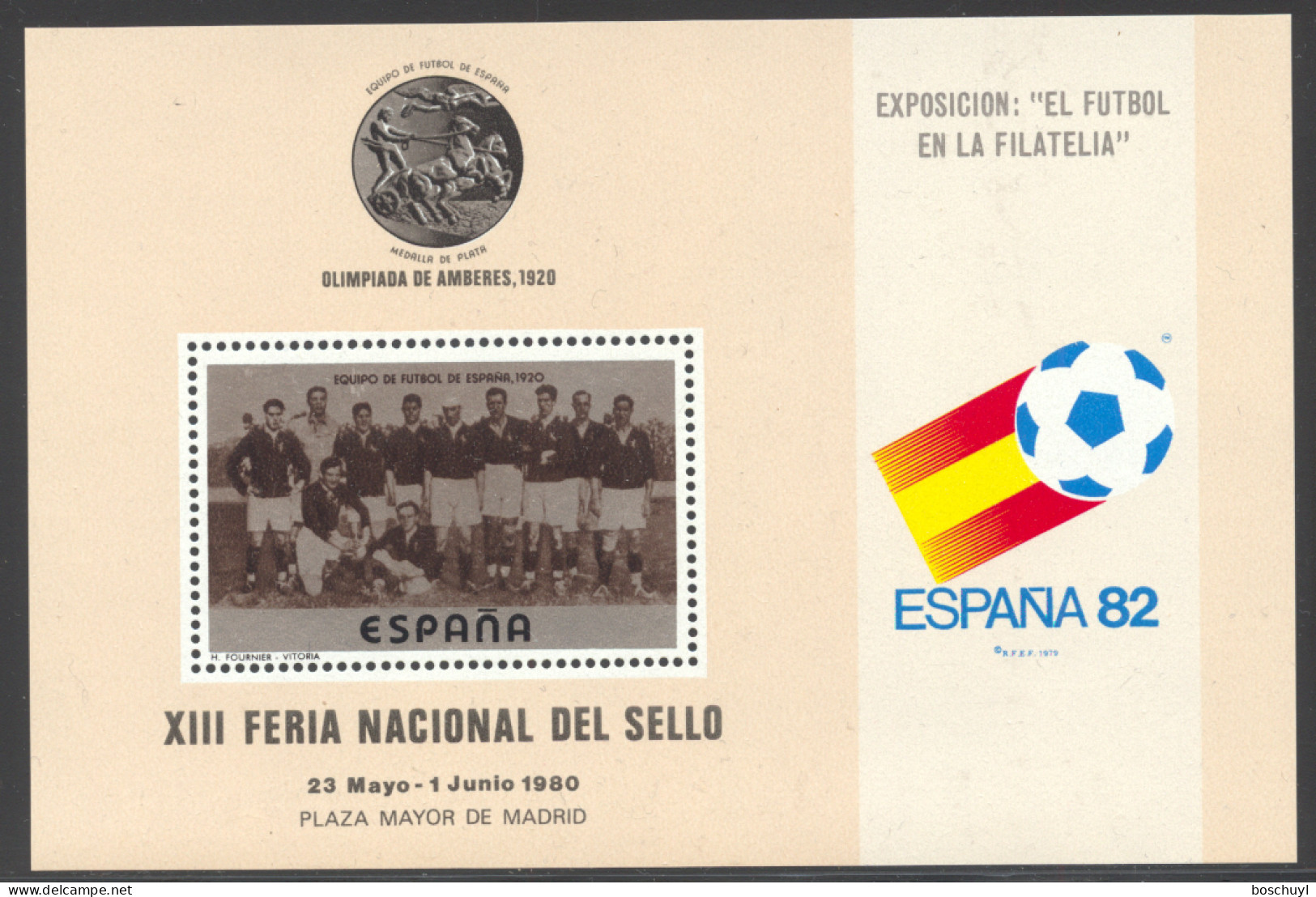 Spain, 1982, Soccer World Cup Spain, Football, Sports, Espana Exhibition, Cinderella Sheet, MNH - Commemorative Panes