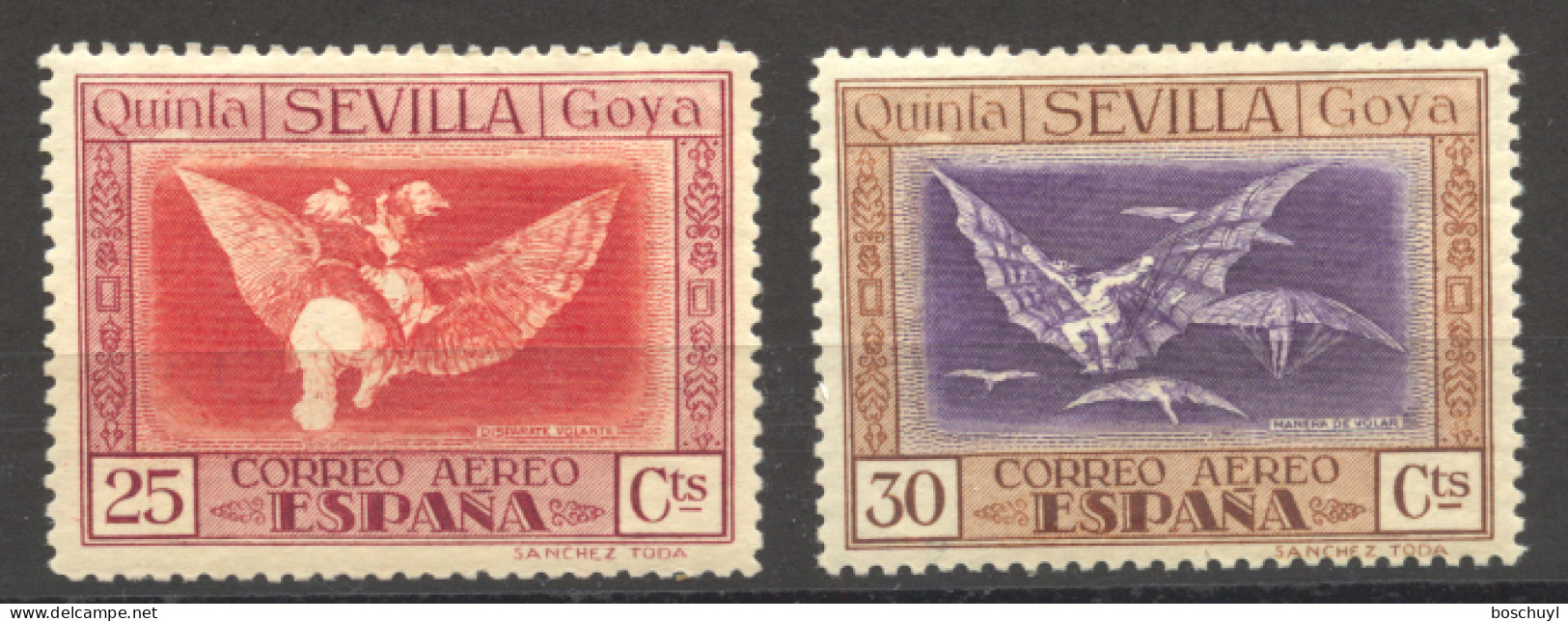 Spain, 1930, De Goya, Proverbios Graphics, 25 And 30 C, MLH, Michel 488-489 - Nuevos