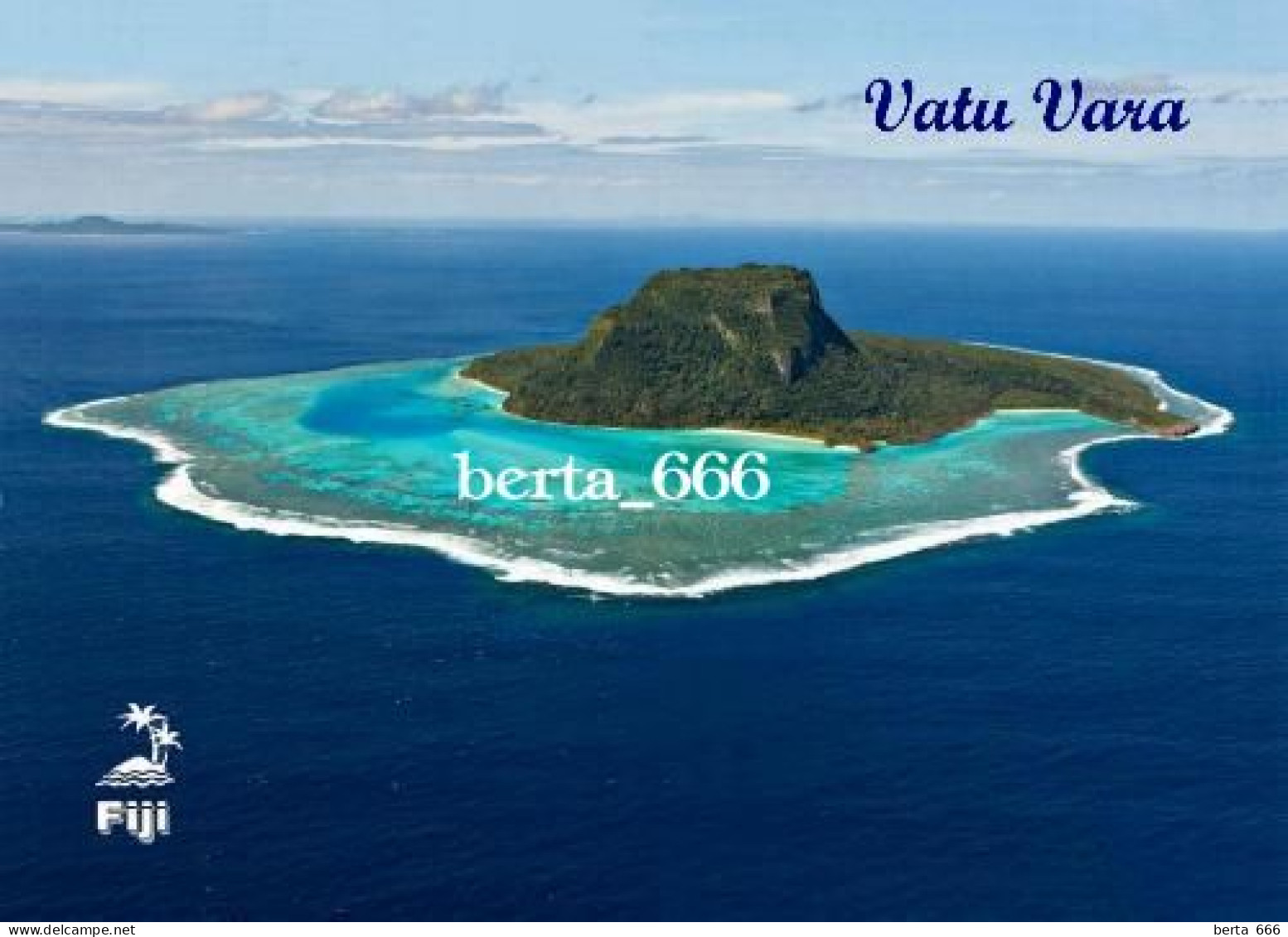 Fiji Islands Vatu Vara Island Aerial View New Postcard - Figi