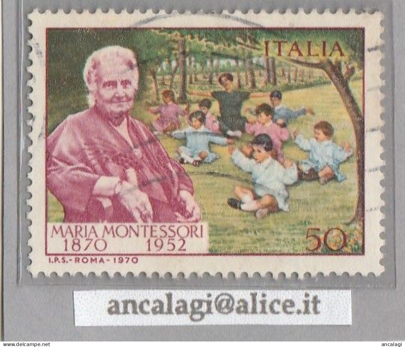 USATI ITALIA 1970 - Ref.0259 "MARIA MONTESSORI" 1 Val. - - 1961-70: Oblitérés