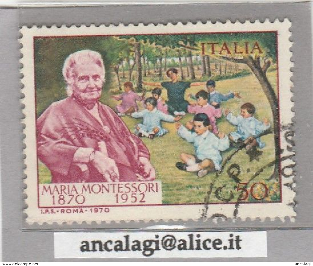USATI ITALIA 1970 - Ref.0259B "MARIA MONTESSORI" 1 Val. - - 1961-70: Used