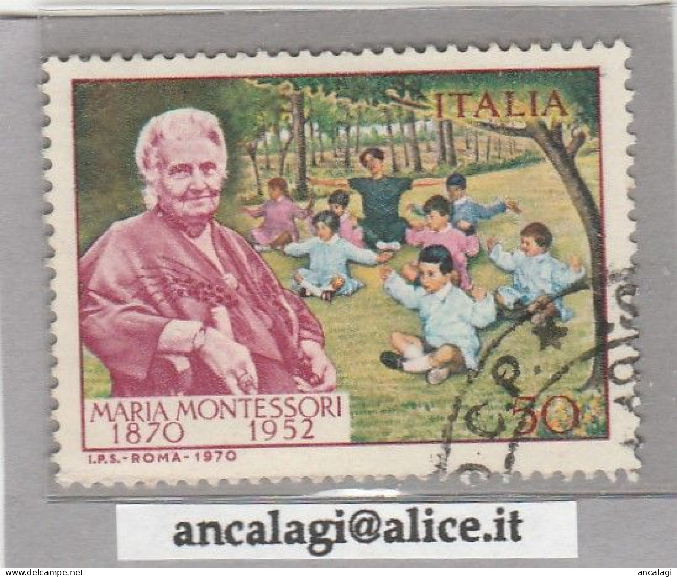 USATI ITALIA 1970 - Ref.0259B "MARIA MONTESSORI" 1 Val. - - 1961-70: Oblitérés