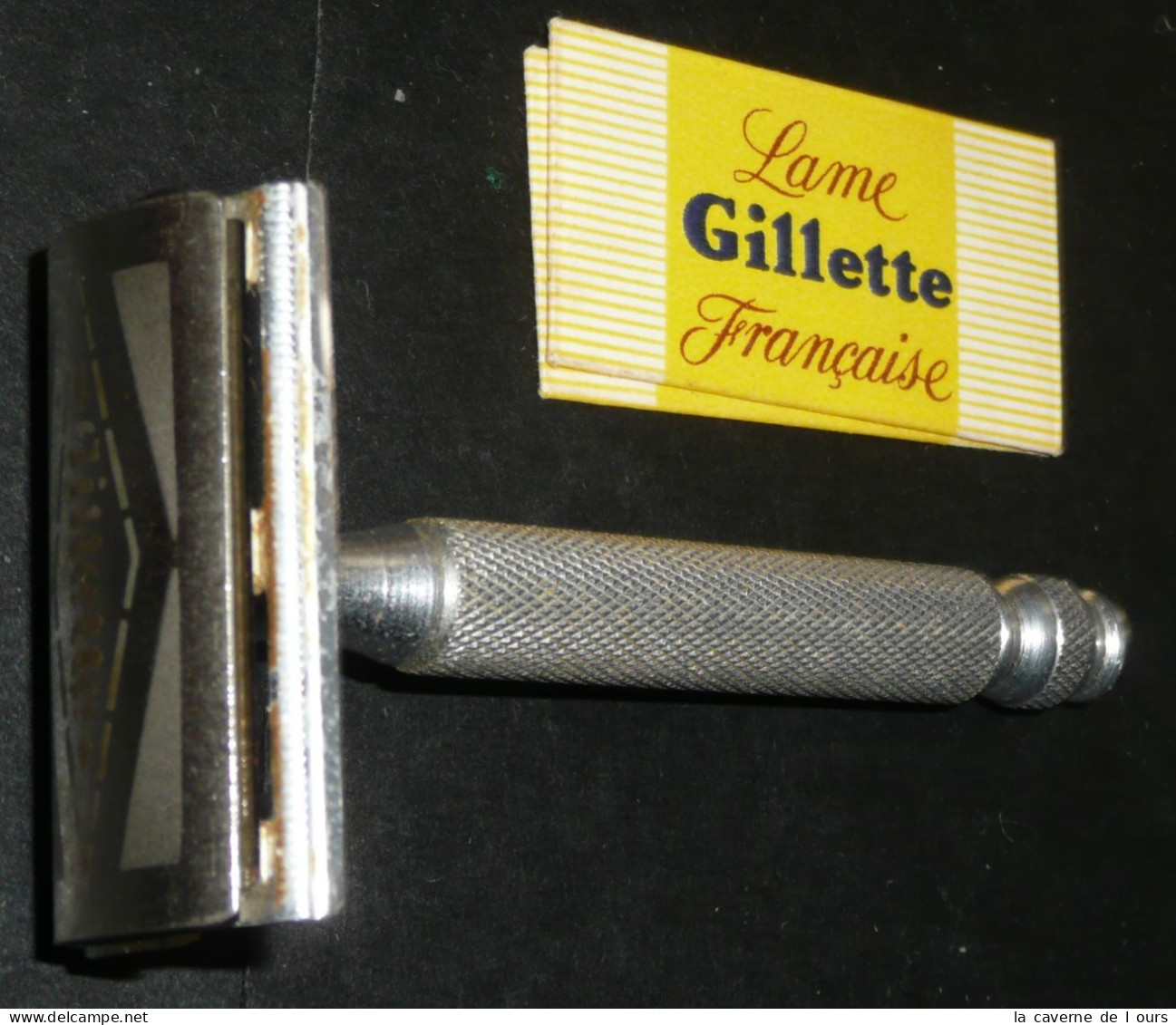 Rare Coffret Rasage De Voyage. Gillette England, Rasoir à Main Aluminium, Barber Shop Safety Razor - Toebehoren