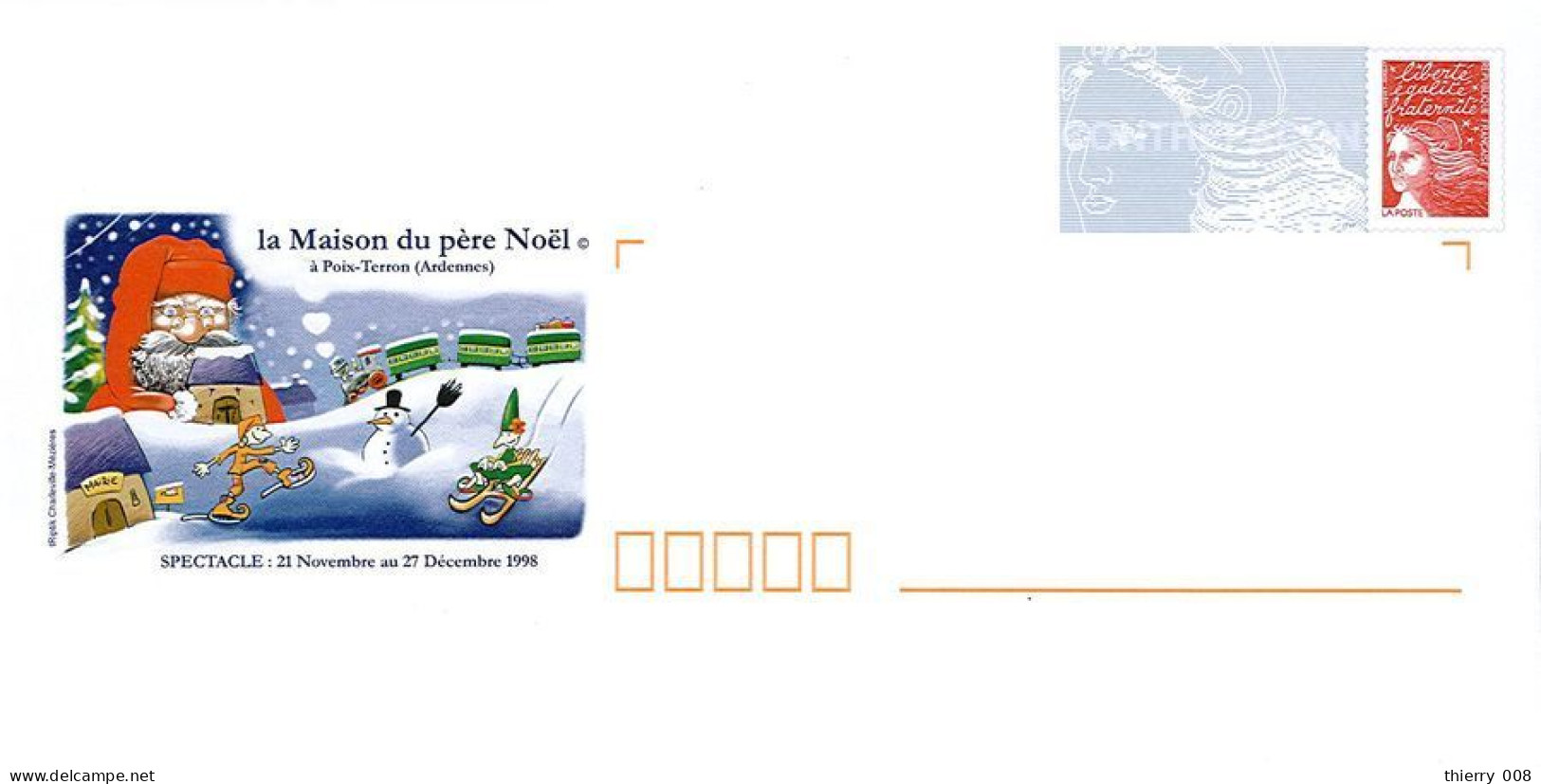 103 Enveloppes Prêt à Poster PAP 08 Ardennes Luquet La Maison Du Père Noel Poix-Terron - PAP: Aufdrucke/Luquet