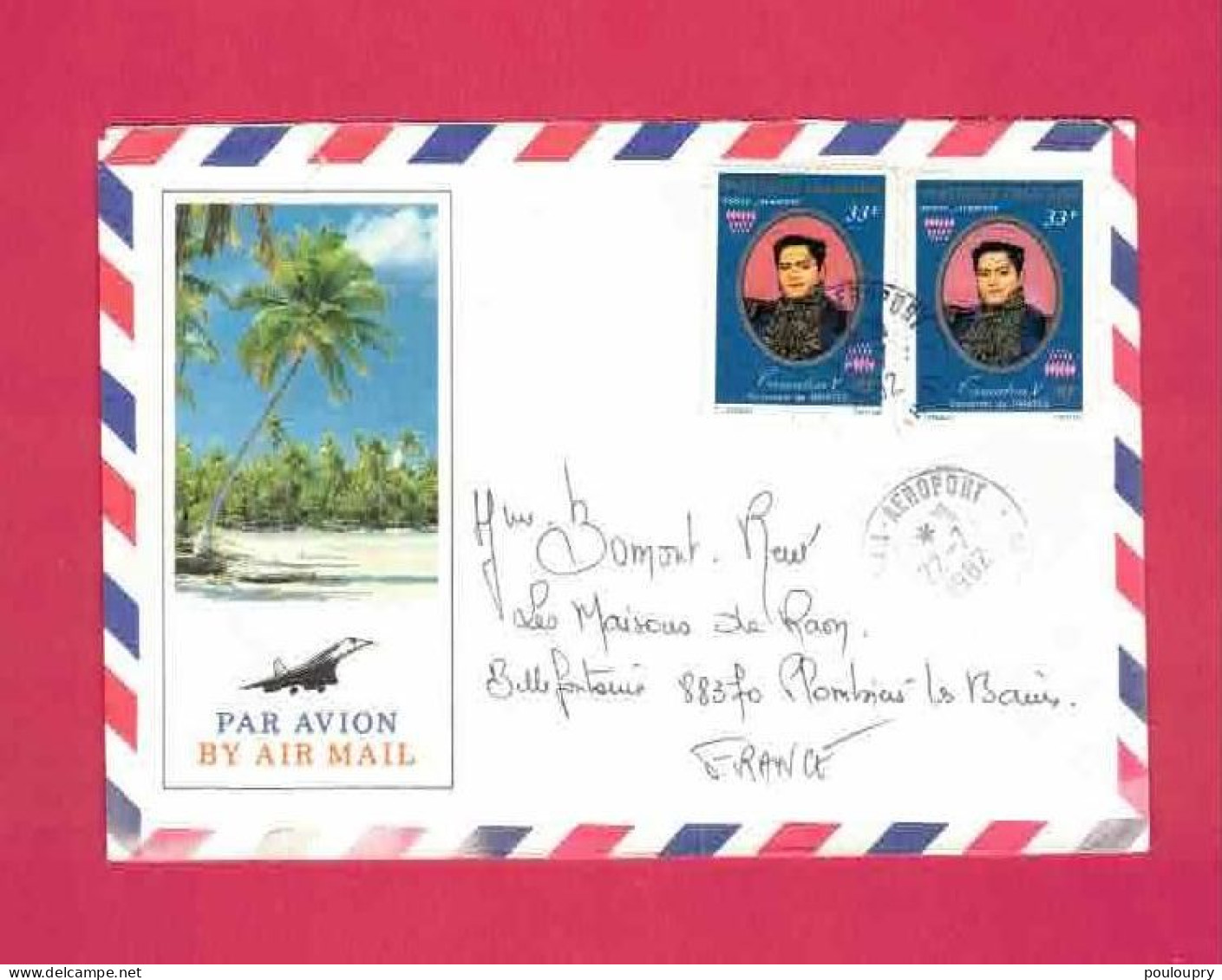 Lettre De 1982 Pour La France - YT N° PA 118 X 2 - Tamatoa V Souverain De Raiatea - Cartas & Documentos