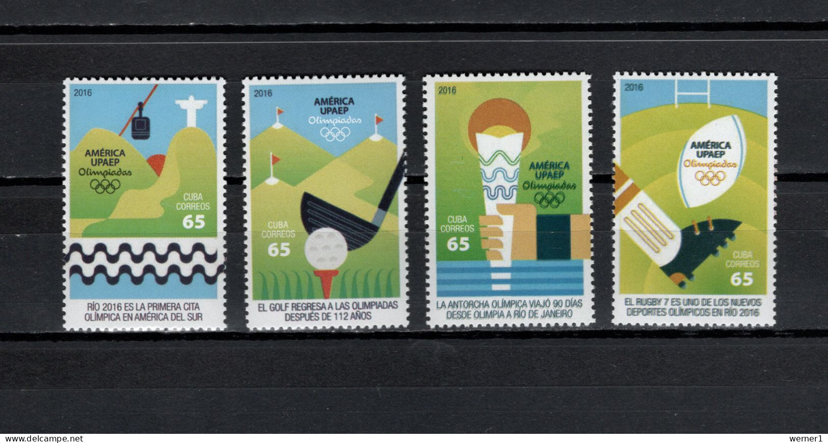 Cuba 2016 Olympic Games Rio De Janeiro Set Of 4 MNH - Zomer 2016: Rio De Janeiro