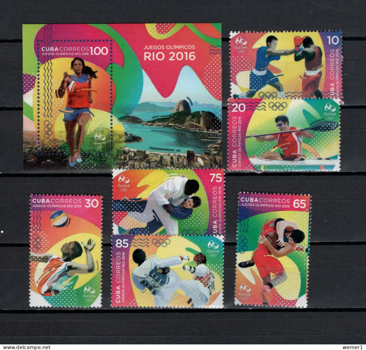 Cuba 2016 Olympic Games Rio De Janeiro Set Of 6 + S/s MNH - Sommer 2016: Rio De Janeiro
