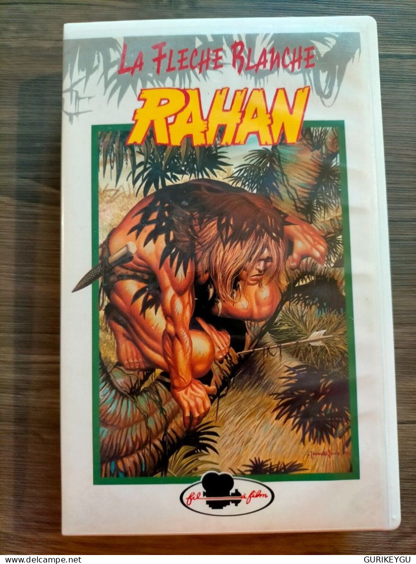 Rare VHS K7 CASSETTE VIDEO RAHAN La Fleche Blanche La Lance Magique TTBE 1987 - Rahan