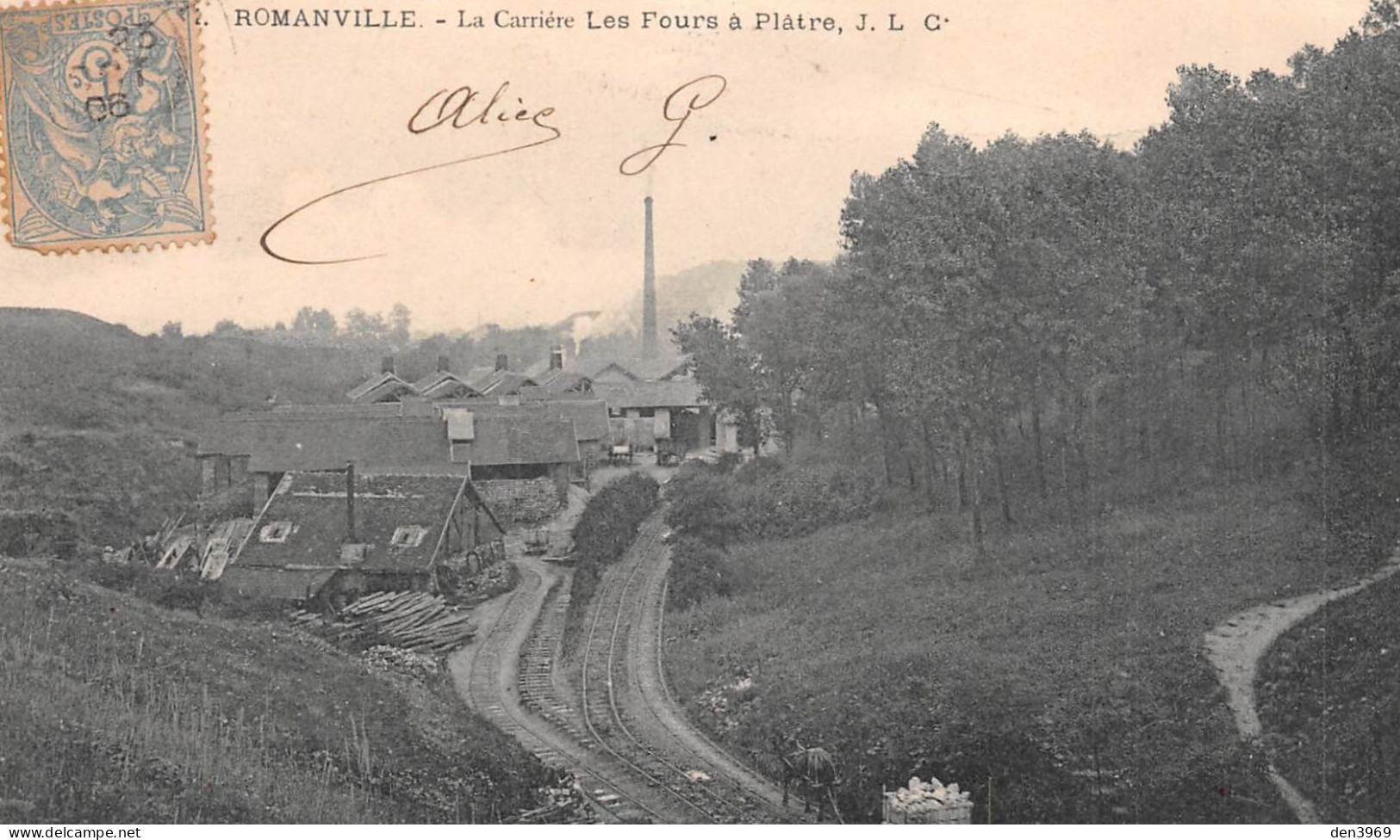 ROMAINVILLE (Seine-Saint-Denis) - La Carrière - Les Fours à Plâtre - Romanville - Voyagé 1906 (2 Scans) Boissy-St-Léger - Romainville