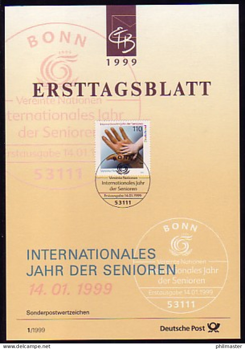 Ersttagsblätter ETB Bund Jahrgang 1999 Nr. 1 - 39 Komplett - Autres & Non Classés