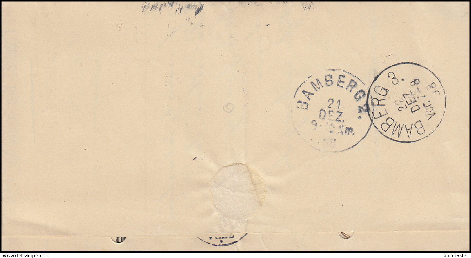 Bayern 1898: Brief Königliches Bezirksamt LICHTENFELS 21.12. Nach BAMBERG 22.12. - Sonstige & Ohne Zuordnung