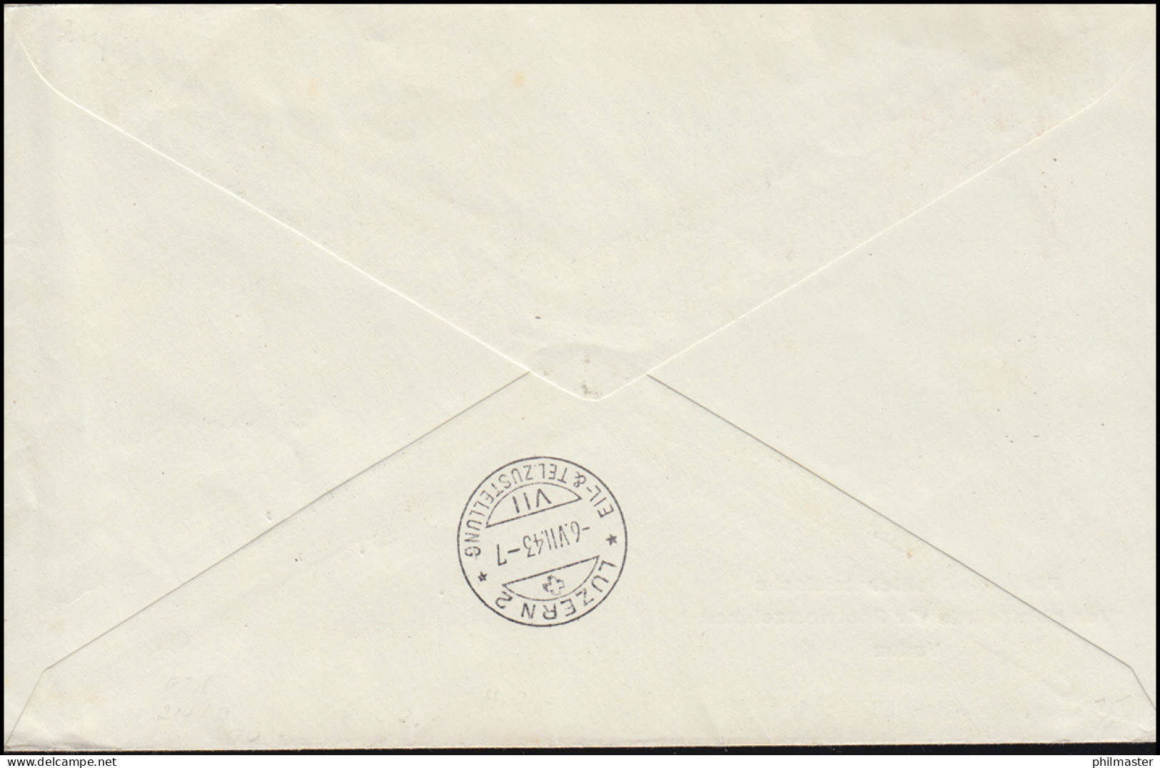 214-217 Fürsten Von Liechtestein Satz Auf  Eil-R-FDC ESSt VADUZ 5.7.1943 - Covers & Documents