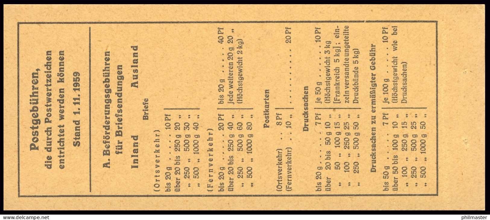 4YI MH Heuss Und Ziffer ERSTauflage 1960 - RLV III, ** - 1951-1970