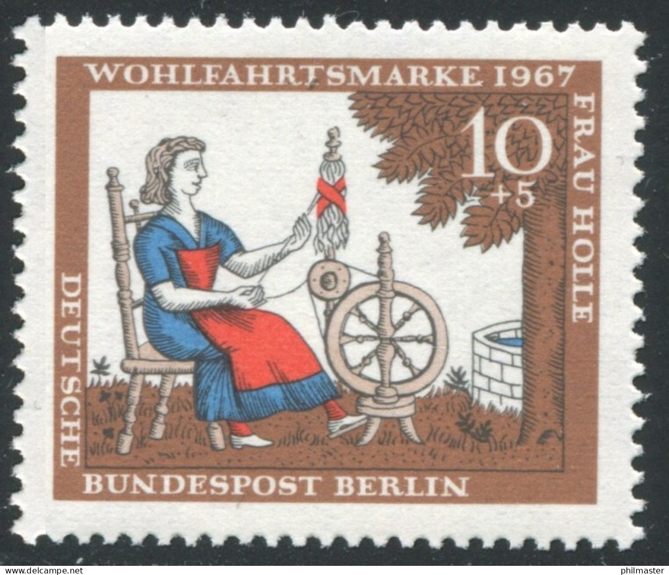 310 Wofa 10 Pf Mit PLF Schwarzer Keil über Linkem Fuß, Feld 25, ** - Variétés Et Curiosités