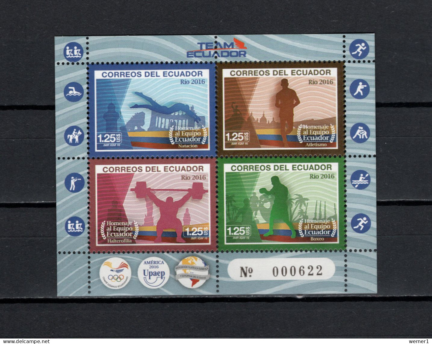 Ecuador 2016 Olympic Games Rio De Janeiro S/s MNH - Zomer 2016: Rio De Janeiro