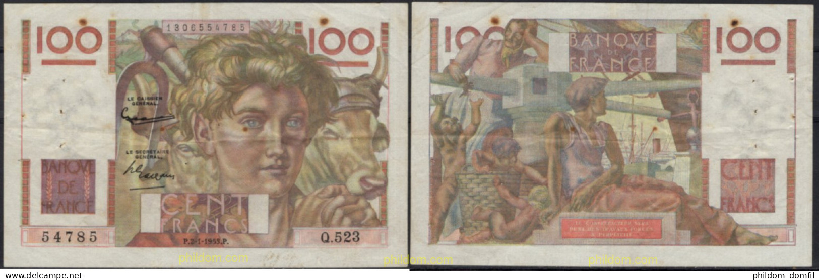 8512 FRANCIA 1953 FRANCE 100 FRANCOS 1953 - Altri & Non Classificati