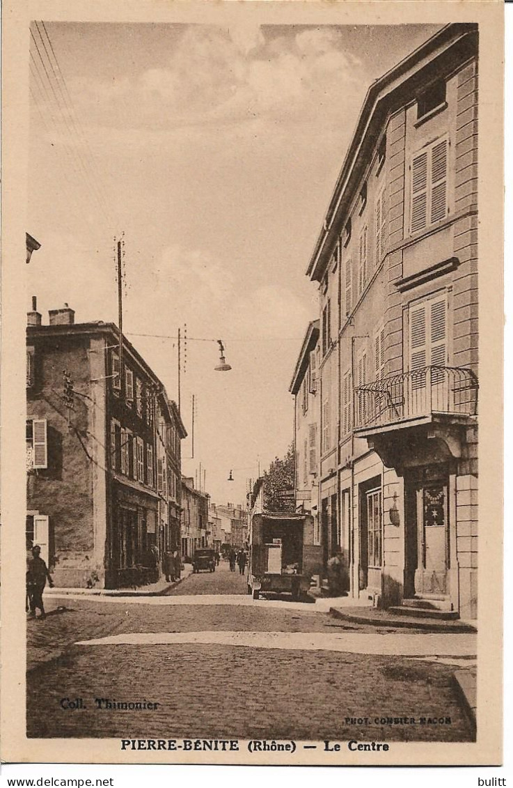 PIERRE BENITE - Le Centre - Camion Et Voiture Anciens - Pierre Benite