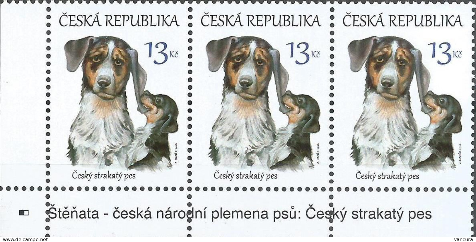 ** 875 Czech Republic Puppies - Czech National Breeds Of Dogs: Czech Spotted Dog 2016 - Unused Stamps