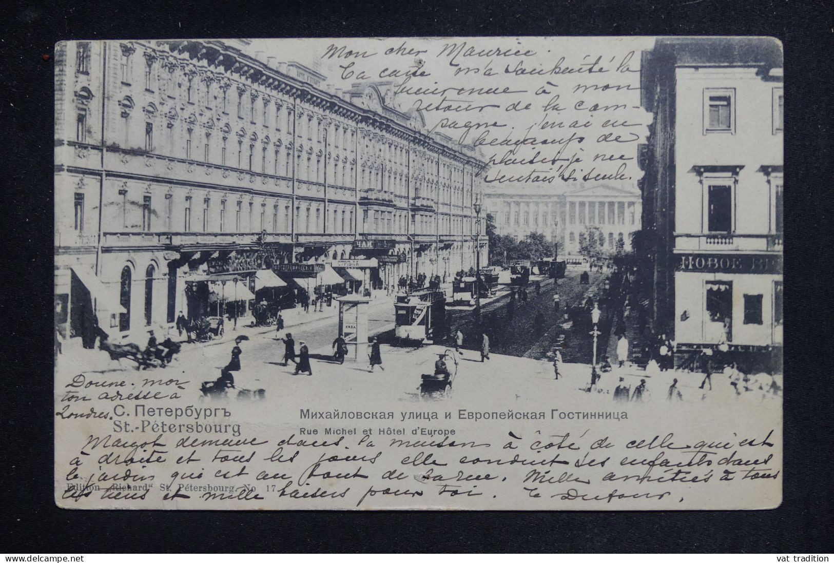 RUSSIE - Affranchissement De St Petersbourg Sur Carte Postale Pour Londres En 1903 - L 151195 - Storia Postale