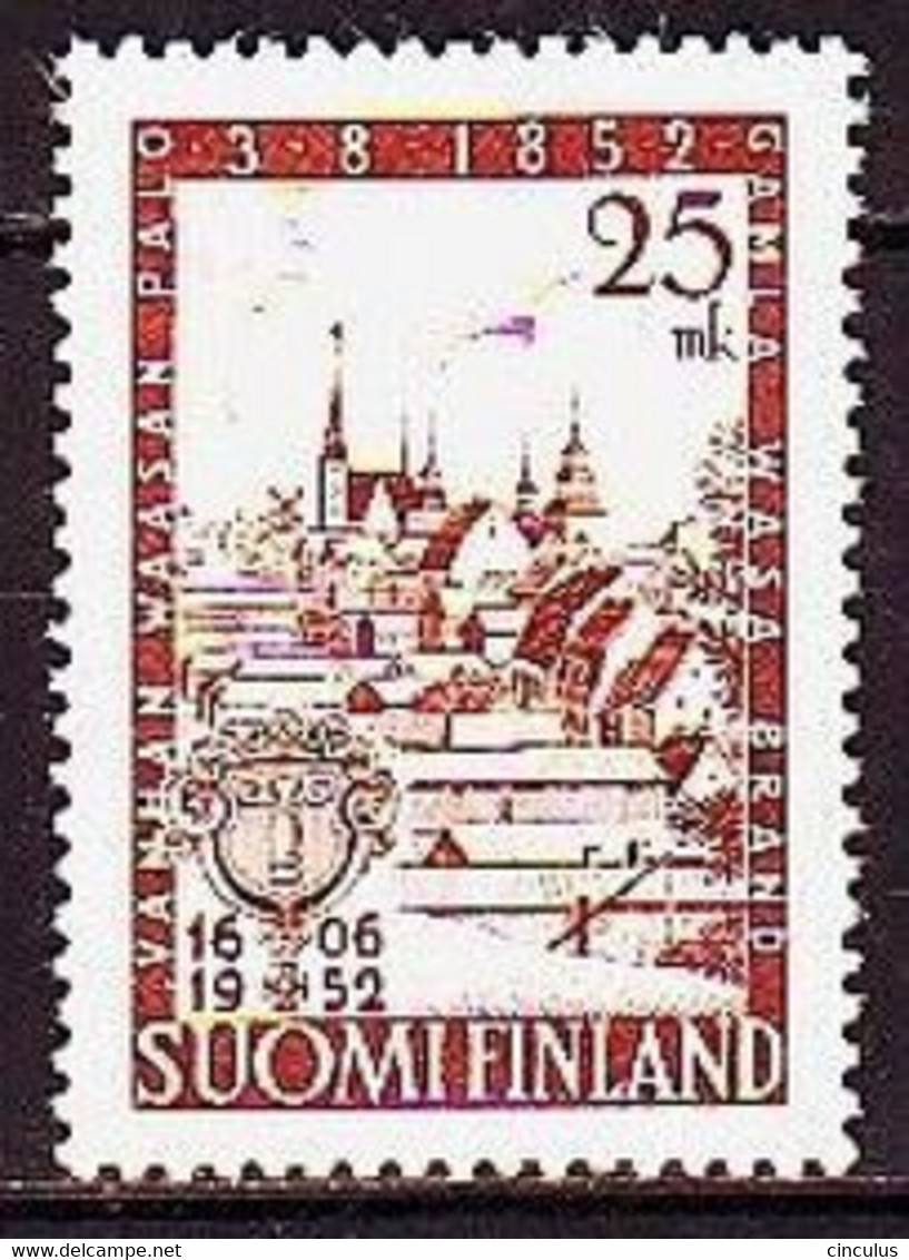 1952. Finland. Vaasa Destroyed By Fire In 1852, By Johan Gustav Hedman. MNH. Mi. Nr. 411 - Neufs