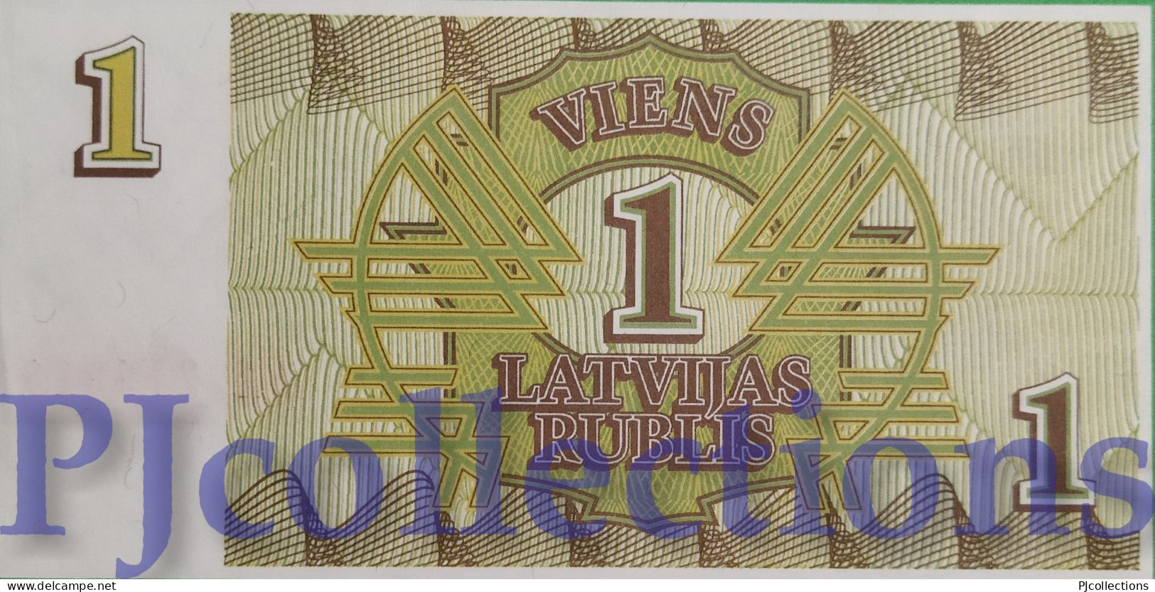 LATVIA 1 RUBLIS 1992 PICK 35 UNC PREFIX "AA" - Letland