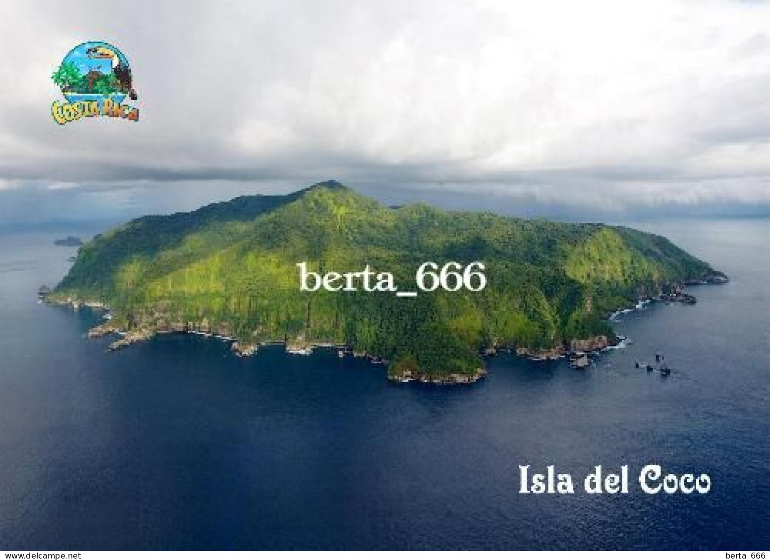 Cocos Island Aerial View Costa Rica UNESCO New Postcard - Costa Rica