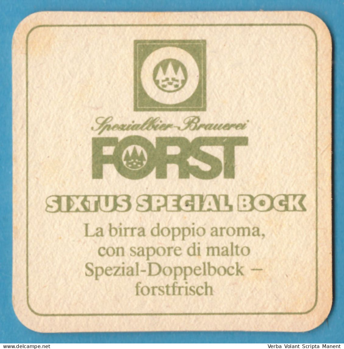 J-1500 * ITALY - FORST SIXTUS SPECIAL BOCK - Portavasos