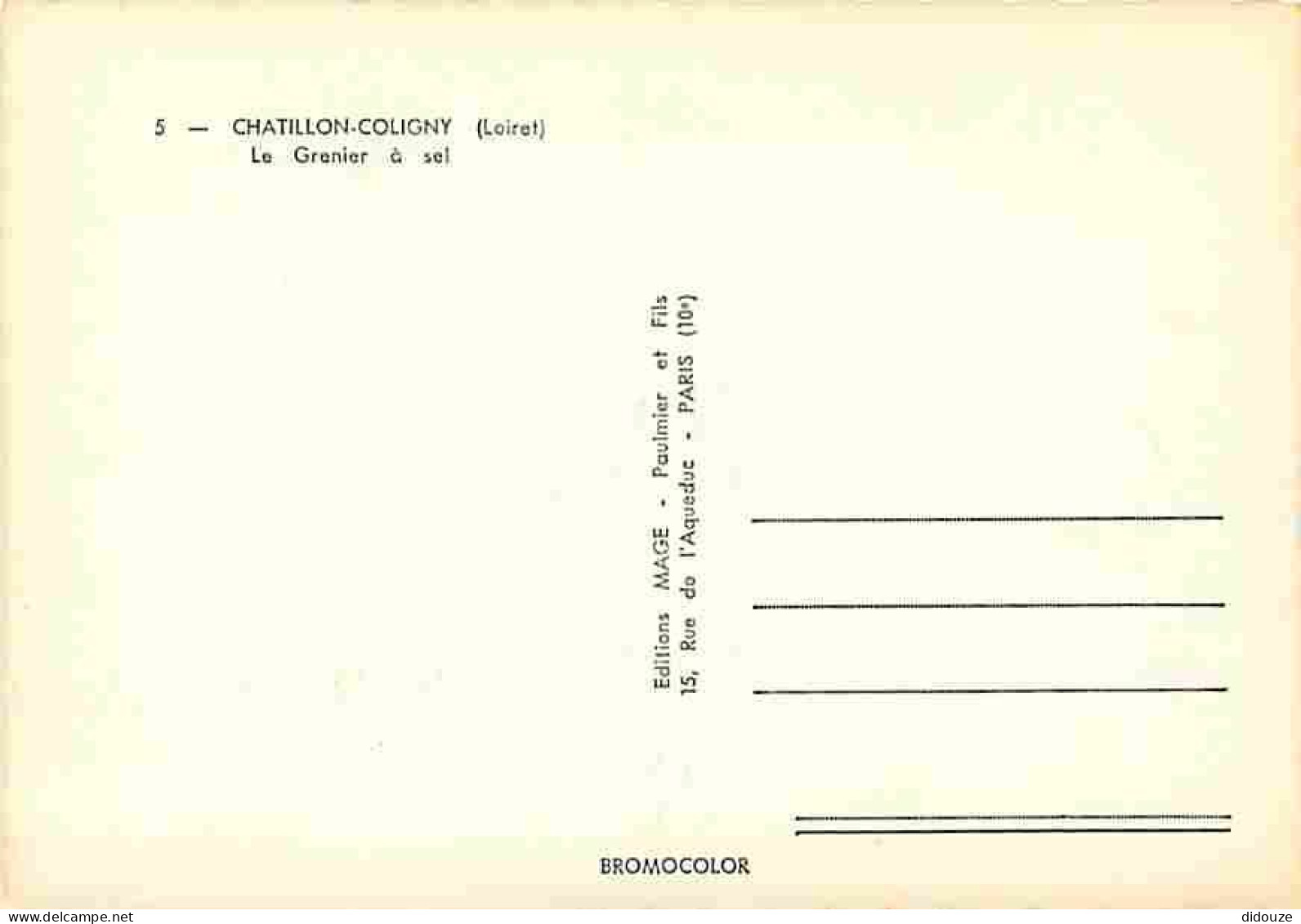 45 - Chatillon-Coligny - Le Grenier à Sel - CPM - Voir Scans Recto-Verso - Chatillon Coligny