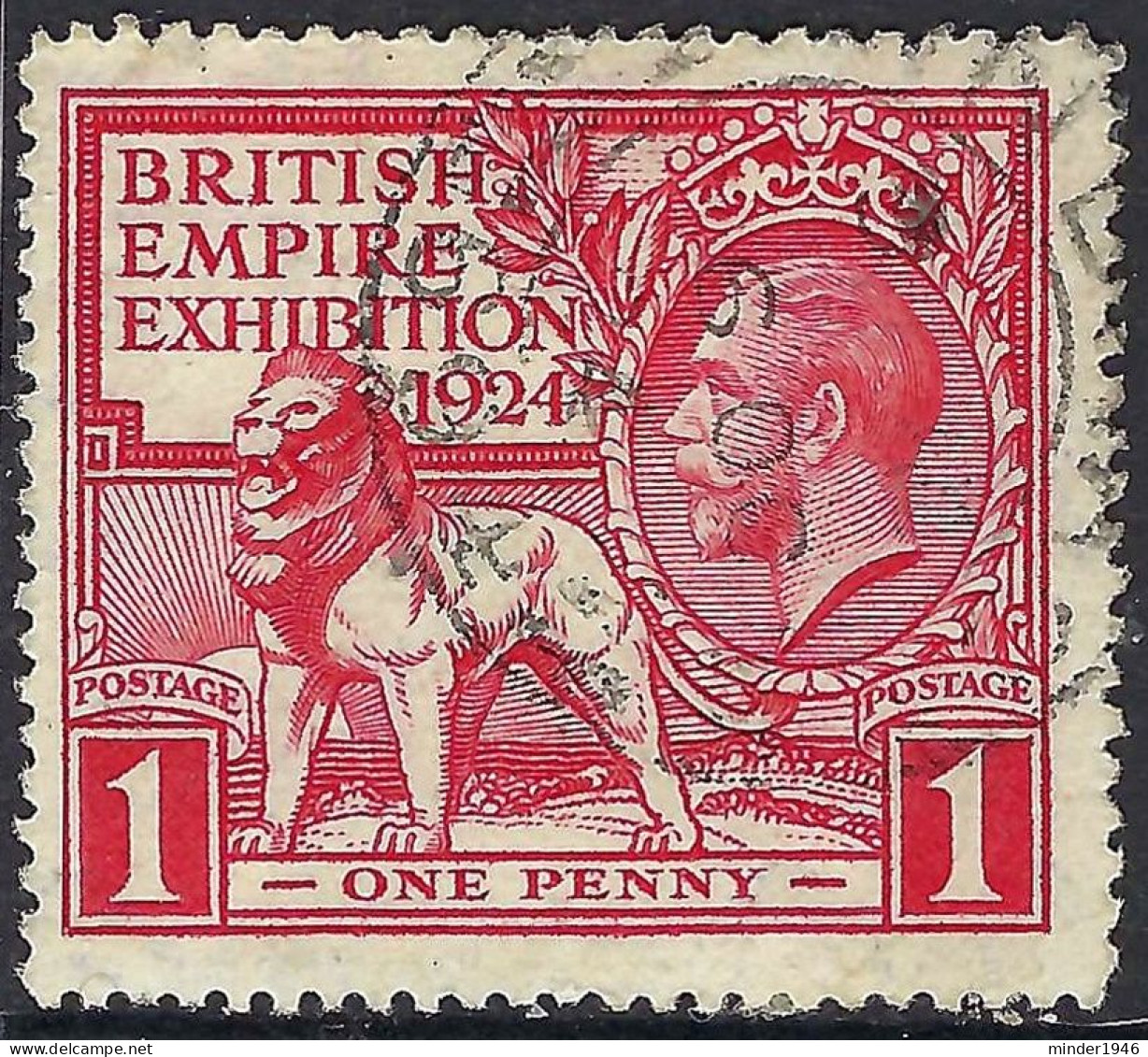 GREAT BRITAIN 1924 KGV 1d Scarlet British Exhibition SG430 Used - Oblitérés