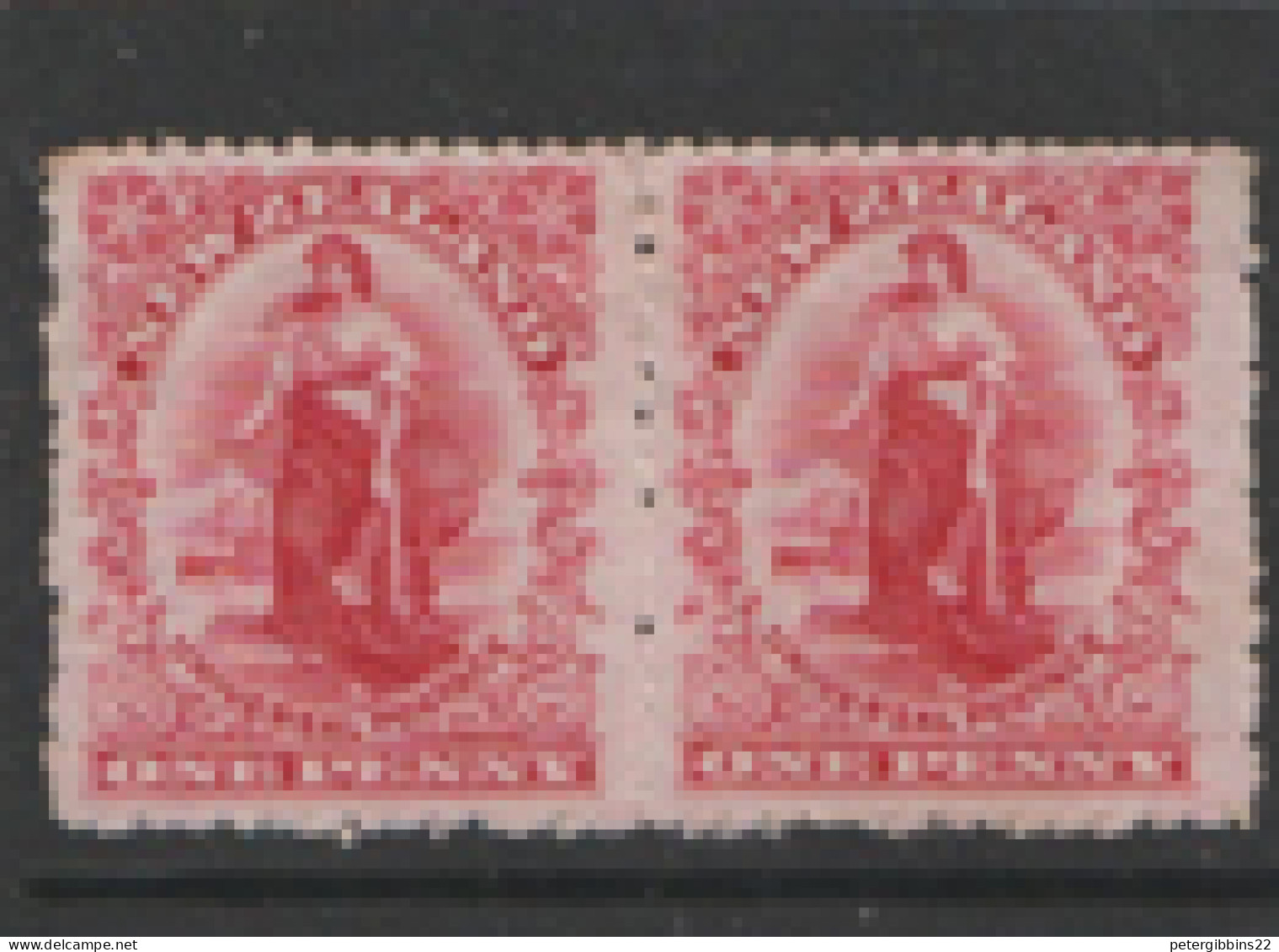 New Zealand  1902  SG  303  1d  Perf 214  Mounted Mint  Pair - Used Stamps