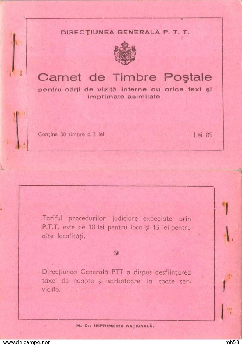 ROUMANIE ROMANIA RUMÄNIEN 1939  - Carnet / Booklet / Markenheftchen 89 L - Charles I - Libretti