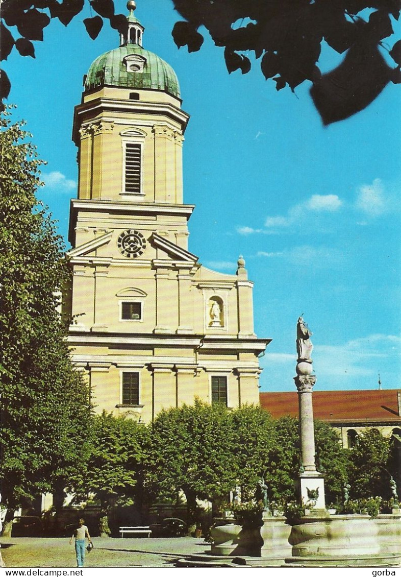 *CPM -  ALLEMAGNE - BAVIERE - NEUBURG - Karlsplatz Mit Hofkirche - - Neuburg