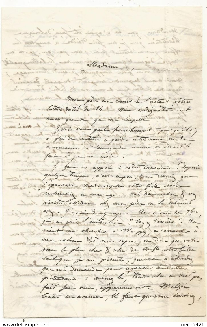 N°1759 ANCIENNE LETTRE A MADAME PURNOT ( A Dechiffrer) DATE 1850 - Documenti Storici