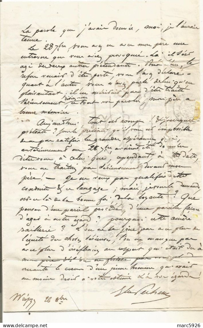 N°1759 ANCIENNE LETTRE A MADAME PURNOT ( A Dechiffrer) DATE 1850 - Documenti Storici