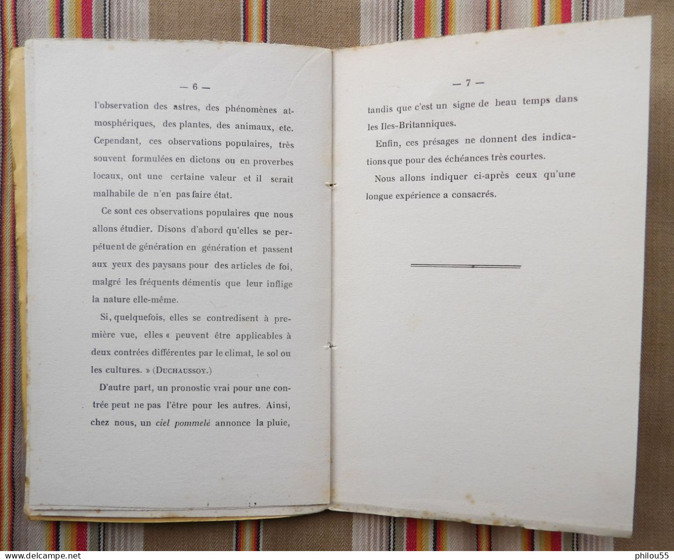 12 RODEZ CARRERE Prevision du Temps a la Campagne Obsevations Populaires de C. TOULOUSE