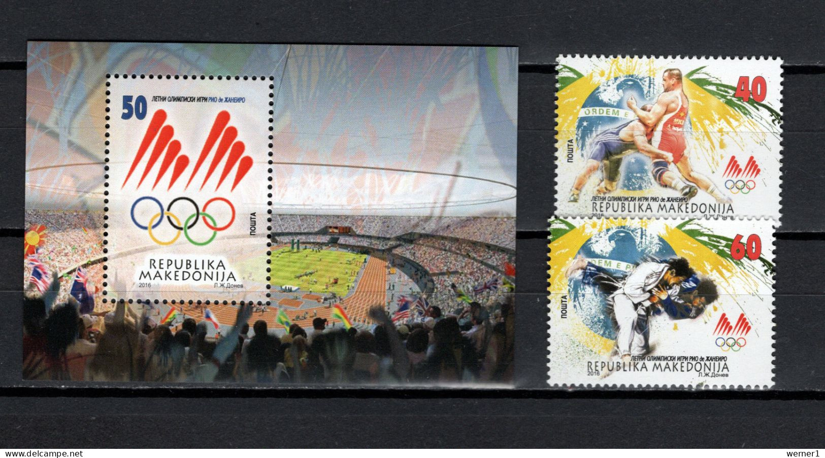 Macedonia 2016 Olympic Games Rio De Janeiro Set Of 2 + S/s MNH - Sommer 2016: Rio De Janeiro