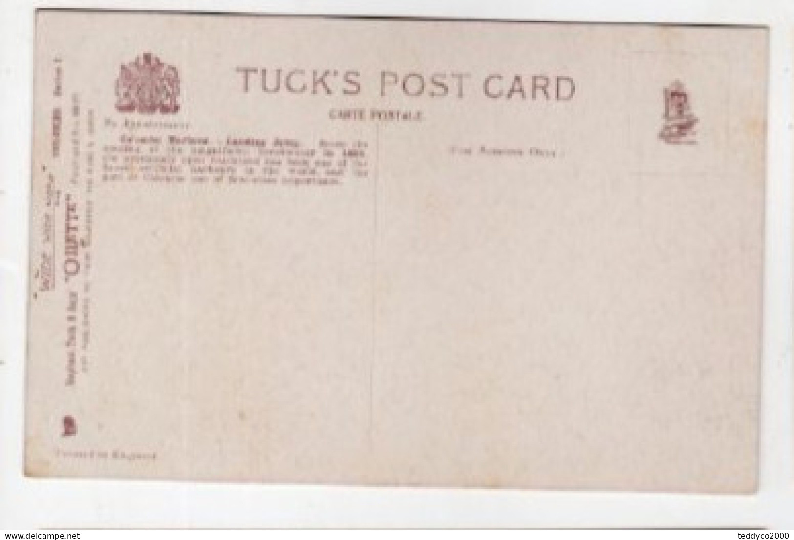 TUCK'S POST CARD Colombo Harbour & Landing Jetty Serie I N.8937 - Tuck, Raphael