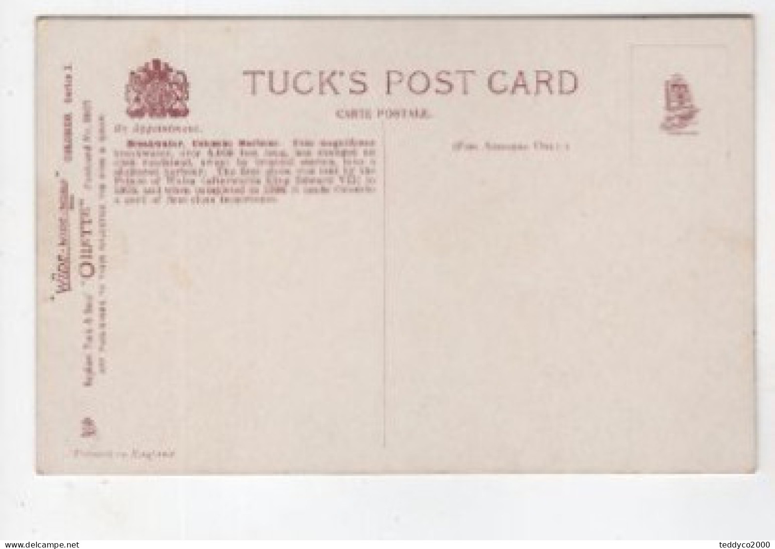 TUCK'S POST CARD Colombo Breakwater Serie I N.8937 - Tuck, Raphael