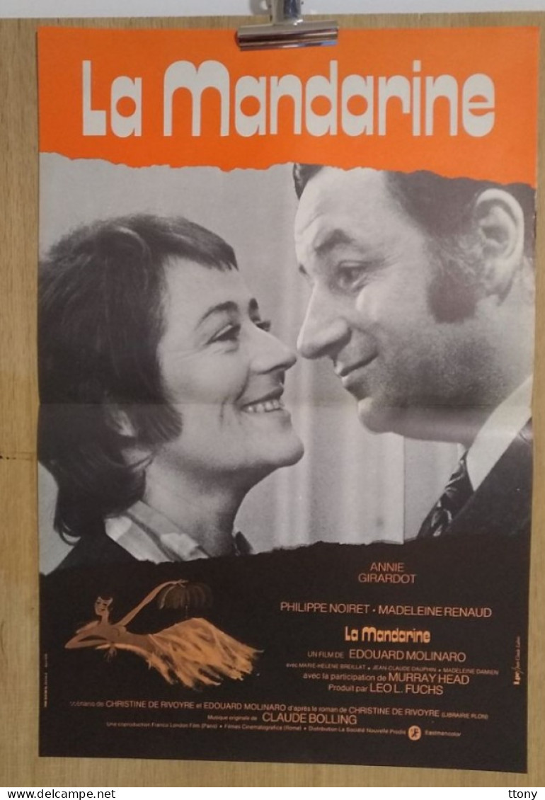 Affiche De Cinéma Pliée Originale La Mandarine Avec Annie Girardot Et Philippe Noiret ( Format 57  Cm X 38 Cm ) - Posters