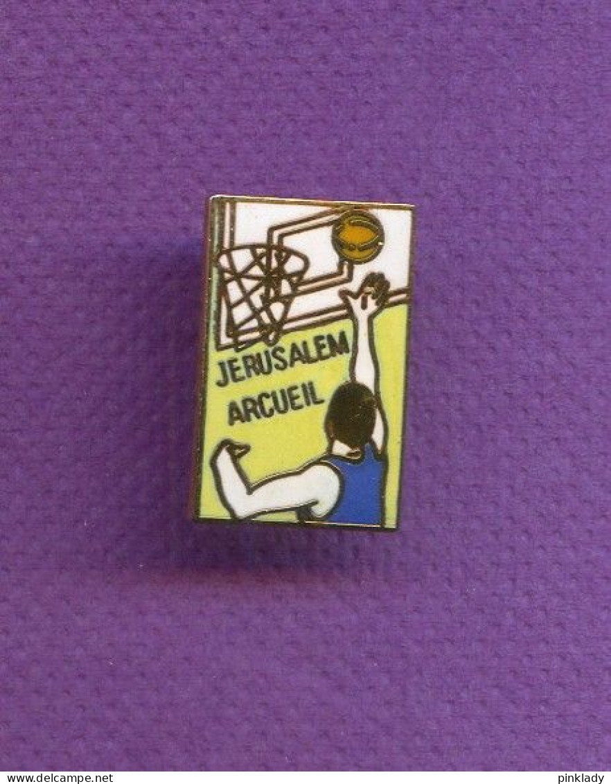 Rare Pins Basketball Jerusalem ( Israel ) Arceuil Egf Q923 - Pallacanestro