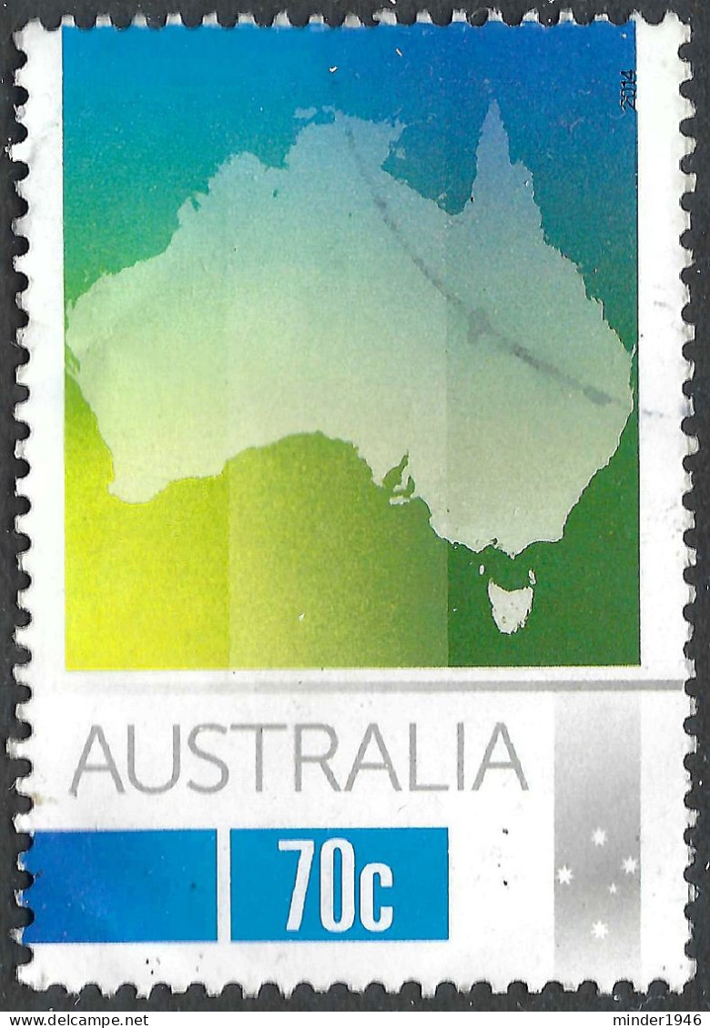 AUSTRALIA 2014 QEII 70c Multicoloured, Special Occasion-Map Of Australia Used - Usati