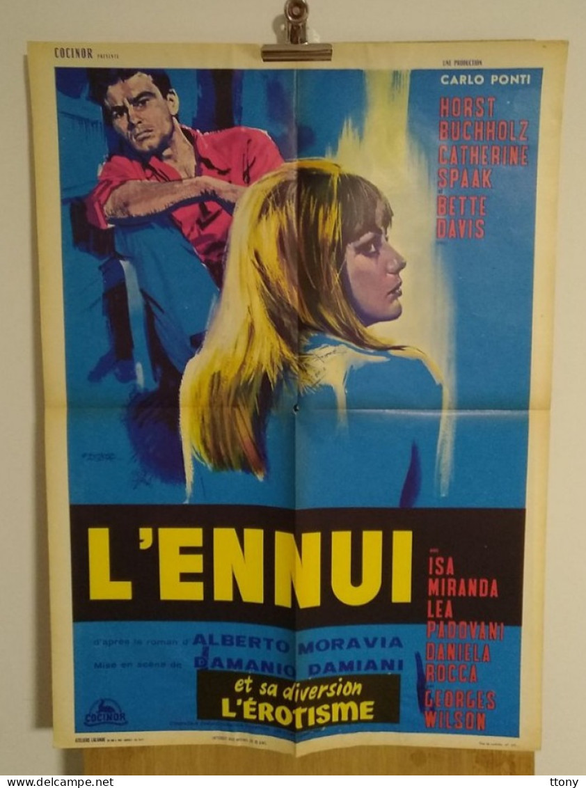 Affiche De Cinéma Pliée Originale L 'Ennui Année 1963 Catherine Spaak  ( 80 Cm X 60 Cm ) - Affiches & Posters