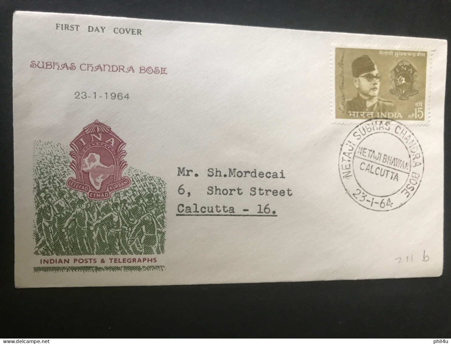 1964 Netaji Subhash Chandra Bose India Netaji Bhagwan Calcutta Post Mark 2 FDCovers See - Cartas & Documentos