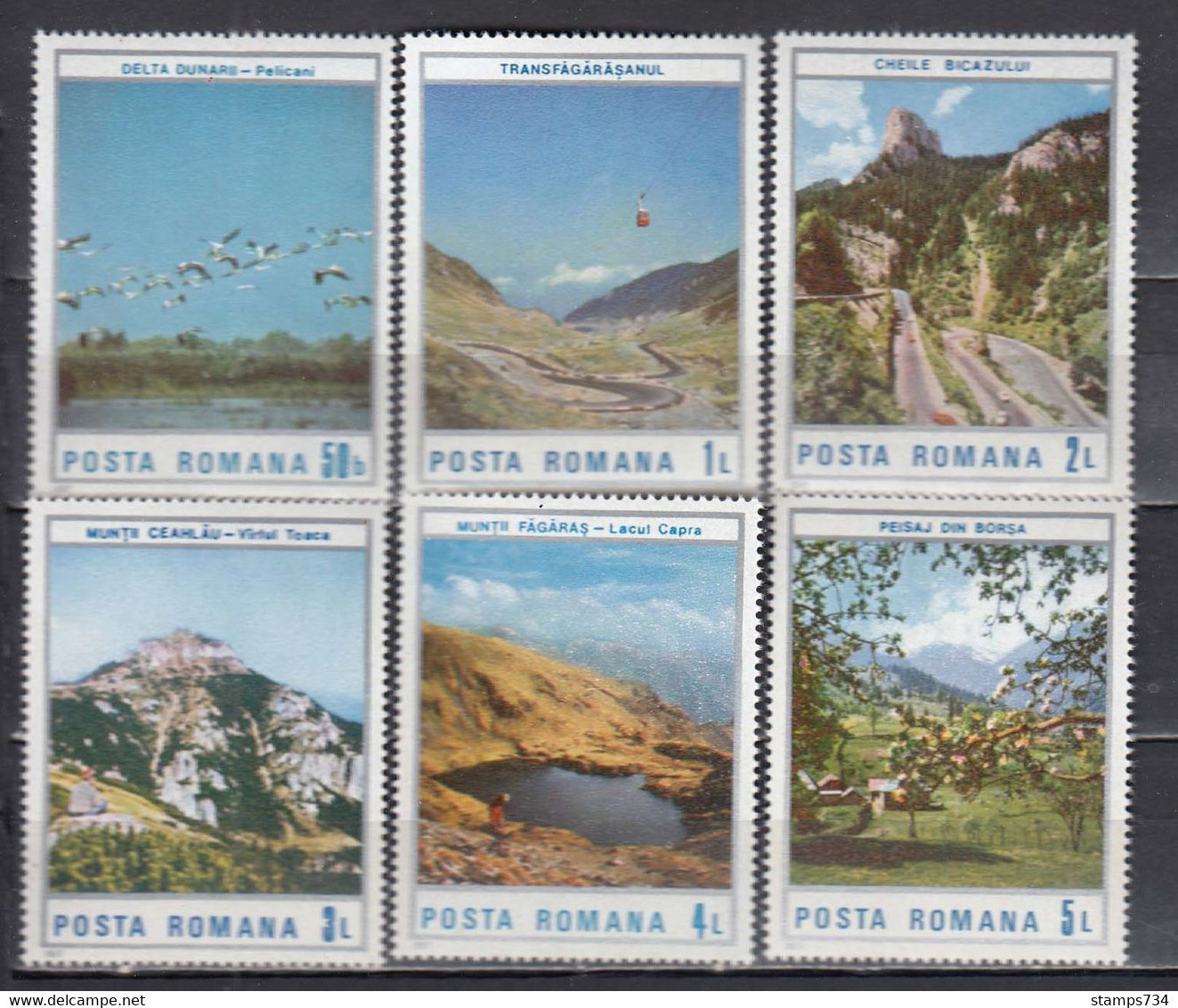 Romania 1987 - Landscapes, Mi-Nr. 4347/52, MNH** - Ongebruikt